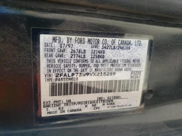 Photo 10 from auction – 1997 FORD CROWN VICT with VIN 2FALP73W9VX218289