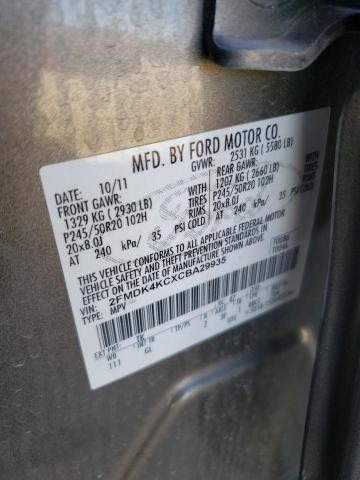 Photo 10 from auction – 2012 FORD EDGE LIMIT with VIN 2FMDK4KCXCBA29935