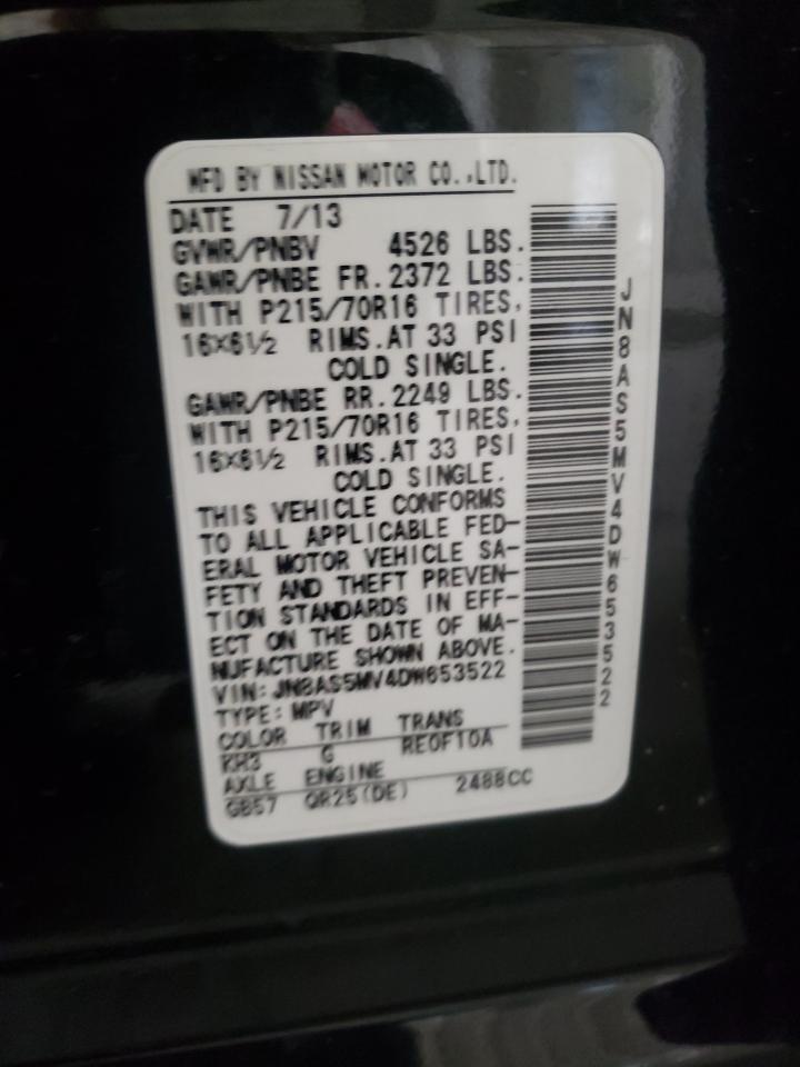 Photo 10 from auction – 2013 NISSAN ROGUE S with VIN JN8AS5MV4DW653522