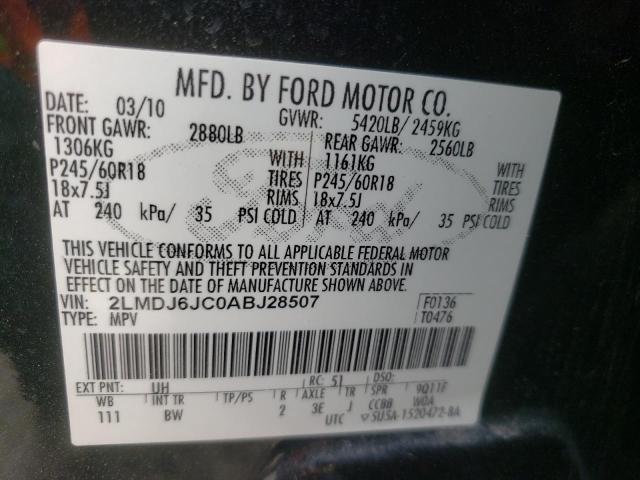 Photo 10 from auction – 2010 LINCOLN MKX with VIN 2LMDJ6JC0ABJ28507