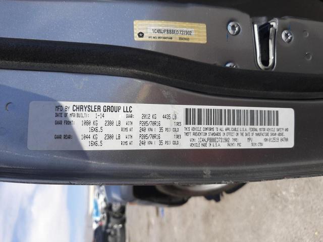 Photo 10 from auction – 2014 JEEP PATRIOT SP with VIN 1C4NJPBB8ED731902