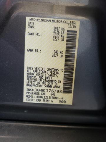 Photo 10 from auction – 2017 NISSAN ALTIMA 2.5 with VIN 1N4AL3AP4HC176798