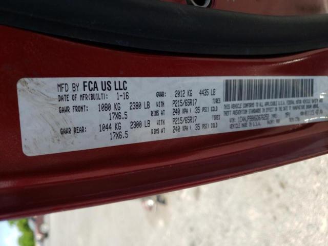 Photo 10 from auction – 2016 JEEP PATRIOT SP with VIN 1C4NJPBB0GD676252
