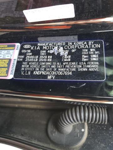 Photo 10 from auction – 2017 KIA SPORTAGE E with VIN KNDPN3AC0H7067694