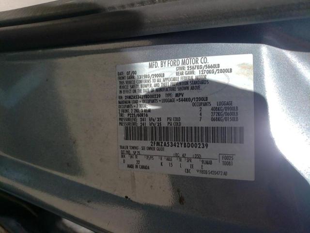 Photo 10 from auction – 2000 FORD WINDSTAR S with VIN 2FMZA5342YBD00239