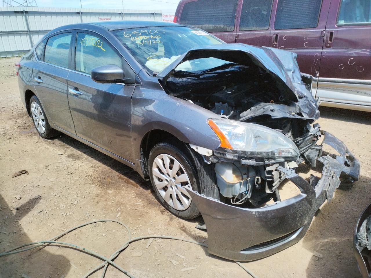 NISSAN SENTRA S 2015 with VIN 3N1AB7AP3FY274166 - Photo from auction
