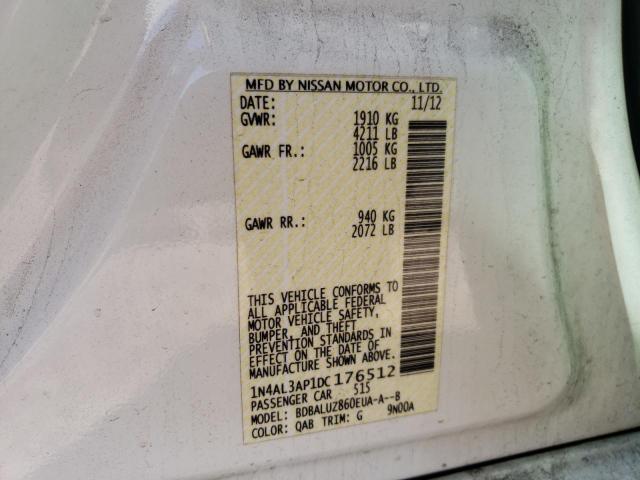 Photo 10 from auction – 2013 NISSAN ALTIMA 2.5 with VIN 1N4AL3AP1DC176512