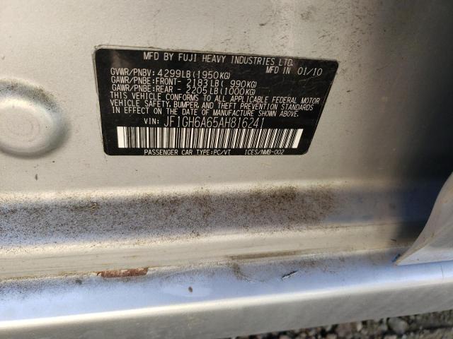 Zdjęcie 10 z aukcji – 2010 SUBARU IMPREZA 2. z VIN JF1GH6A65AH816241
