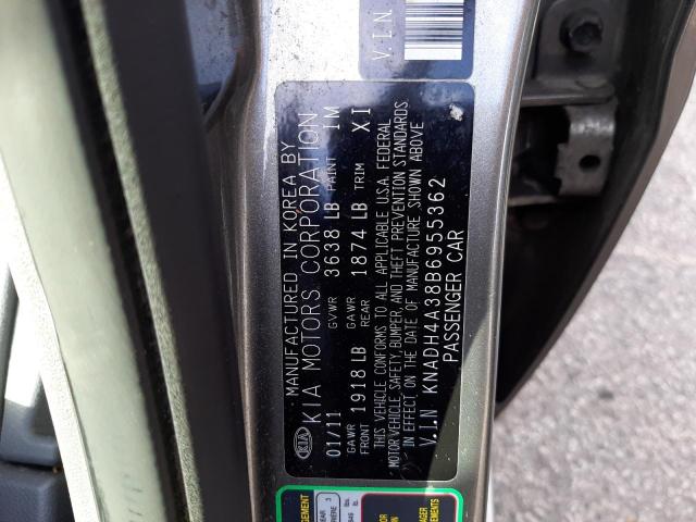 Photo 10 from auction – 2011 KIA RIO BASE with VIN KNADH4A38B6955362
