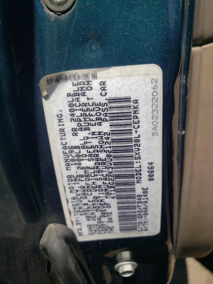 Photo 10 from auction – 1997 TOYOTA CAMRY CE with VIN 4T1BG22K3VU021242