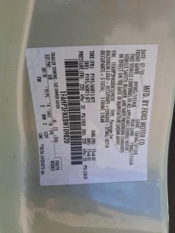 Photo 10 from auction – 2011 FORD FOCUS SE with VIN 1FAHP3FNXBW109820