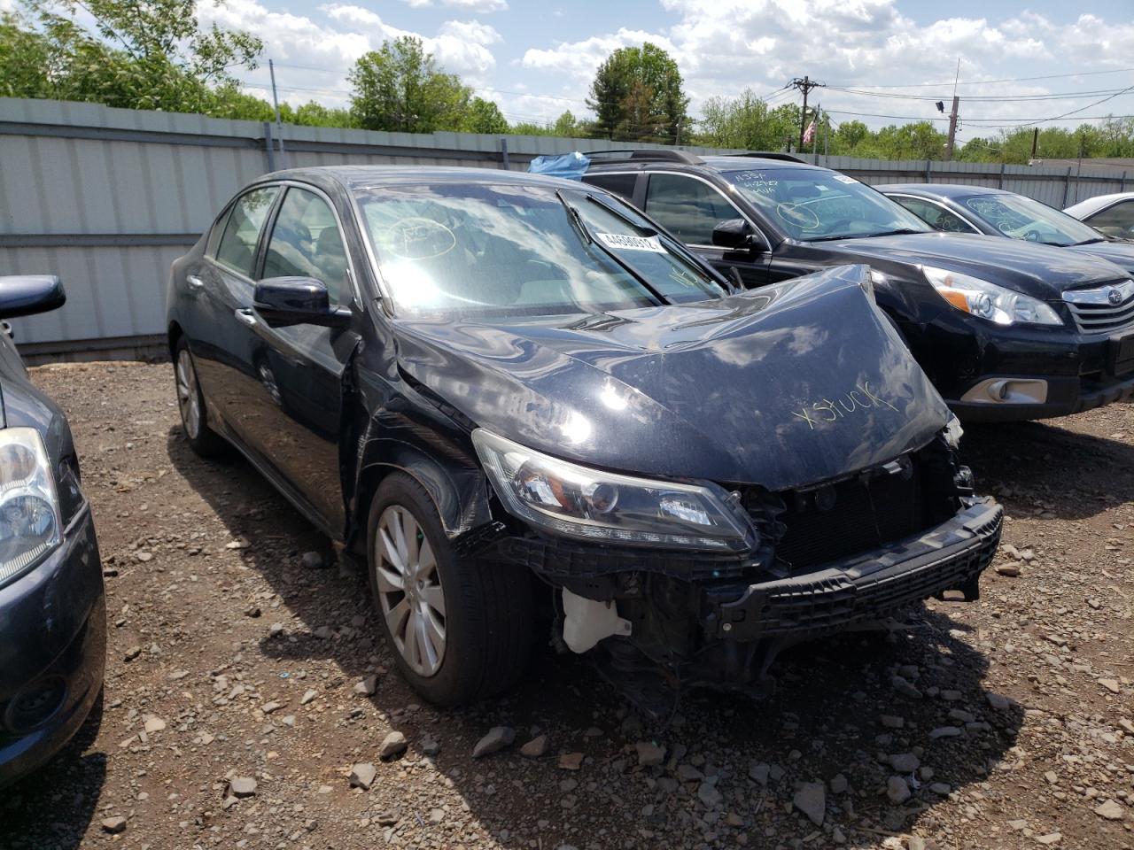 HONDA ACCORD EXL 2013 with VIN 1HGCR3F80DA022079 - Photo from auction