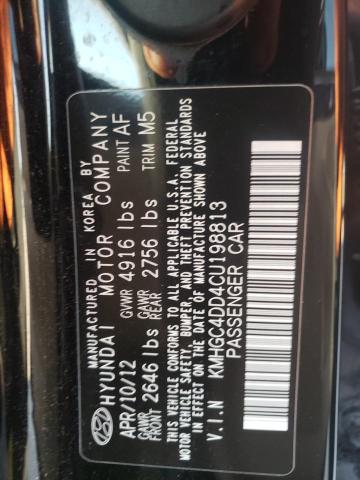 Photo 10 from auction – 2012 HYUNDAI GENESIS 3. with VIN KMHGC4DD4CU198813