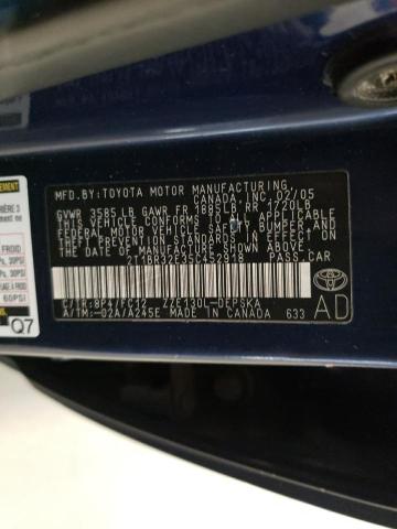 Photo 10 from auction – 2005 TOYOTA COROLLA CE with VIN 2T1BR32E35C452918