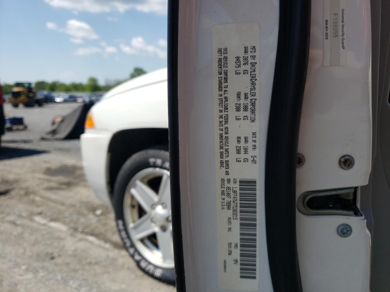 Photo 10 from auction – 2007 JEEP COMPASS with VIN 1J8FF47W77D383215