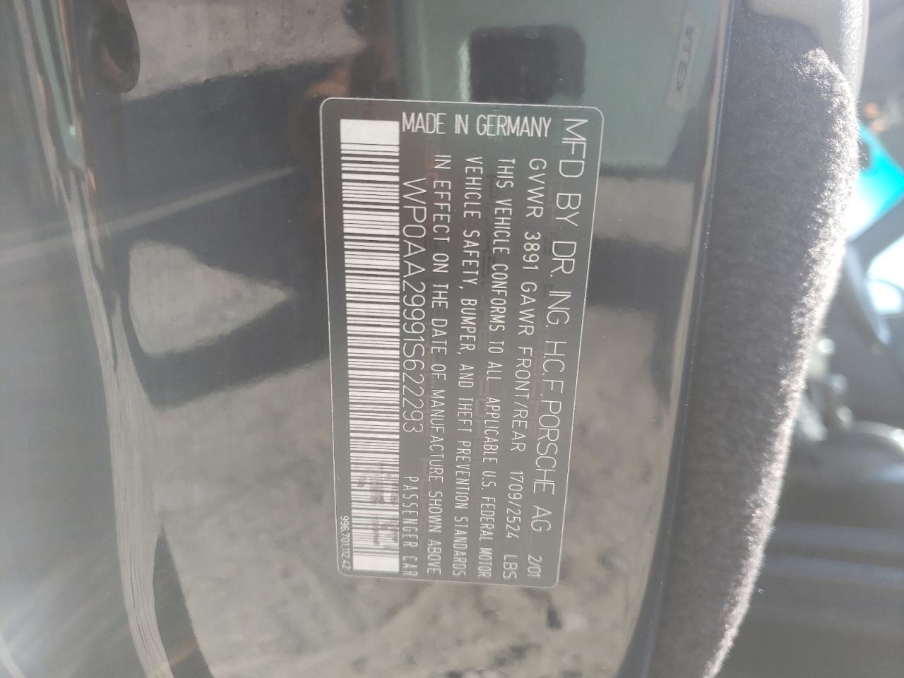 Photo 10 from auction – 2001 PORSCHE 911 CARRER with VIN WP0AA29991S622293