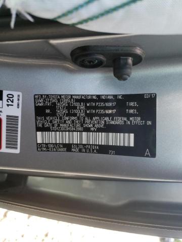Photo 10 from auction – 2017 TOYOTA SIENNA XLE with VIN 5TDYZ3DC0HS843980