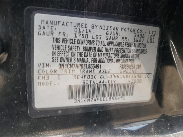 Photo 10 from auction – 2014 NISSAN VERSA S with VIN 3N1CN7AP0EL855491
