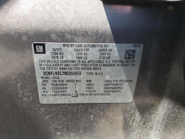 Photo 10 from auction – 2011 CHEVROLET EQUINOX LT with VIN 2CNFLNEC7B6259060