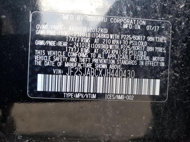 Photo 10 from auction – 2018 SUBARU FORESTER 2 with VIN JF2SJABCXJH440430