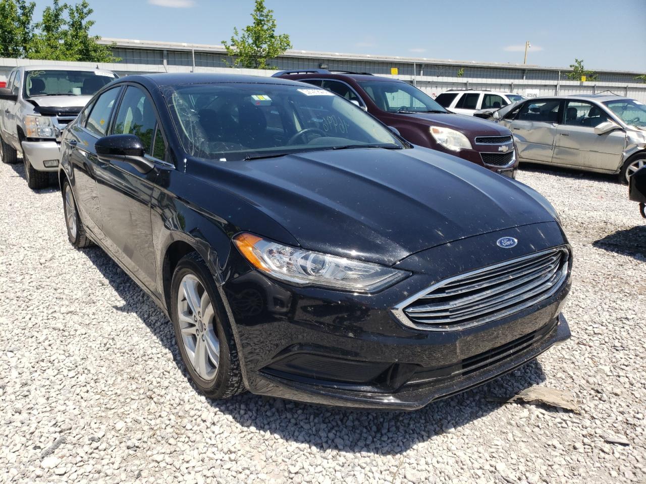 FORD FUSION SE 2018 with VIN 3FA6P0H73JR180136 - Photo from auction