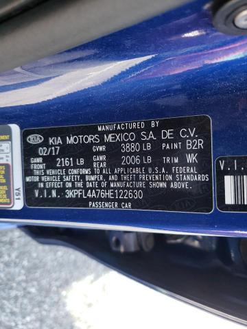 Photo 10 from auction – 2017 KIA FORTE LX with VIN 3KPFL4A76HE122630