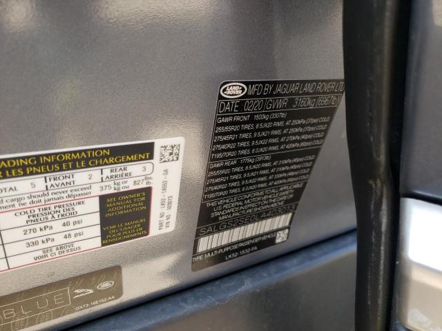 Photo 10 from auction – 2020 LAND ROVER RANGE ROVE with VIN SALGS2SE0LA403013