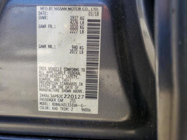 Photo 10 from auction – 2018 NISSAN ALTIMA 2.5 with VIN 1N4AL3AP6JC220127