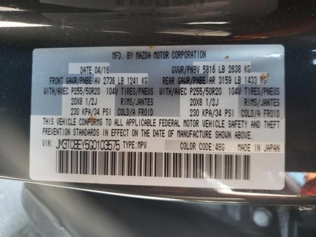 Photo 10 from auction – 2016 MAZDA CX-9 SIGNA with VIN JM3TCBEY5G0103575