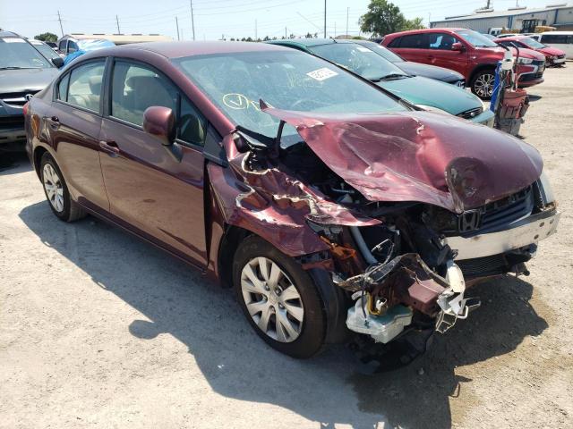 HONDA CIVIC LX 2012 with VIN 2HGFB2F50CH533597 - Photo from auction