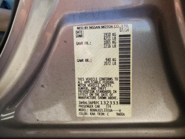 Photo 10 from auction – 2015 NISSAN ALTIMA 2.5 with VIN 1N4AL3AP8FC132333