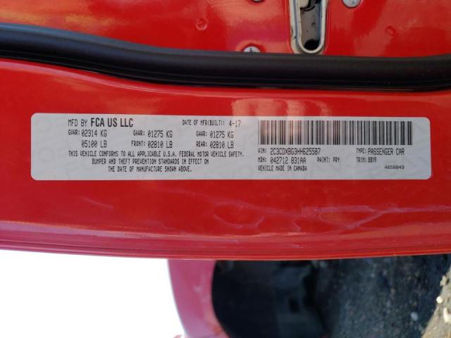 Photo 10 from auction – 2017 DODGE CHARGER SE with VIN 2C3CDXBG3HH625587