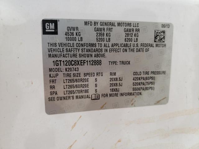 Photo 10 from auction – 2014 GMC SIERRA K25 with VIN 1GT120C8XEF112888