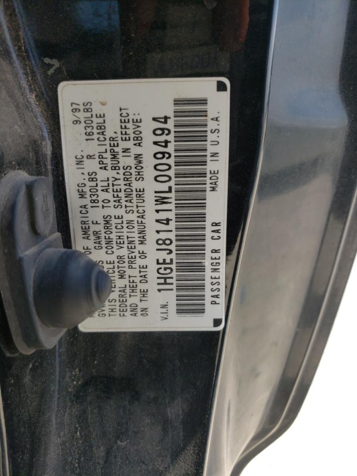 Photo 10 from auction – 1998 HONDA CIVIC EX with VIN 1HGEJ8141WL009494