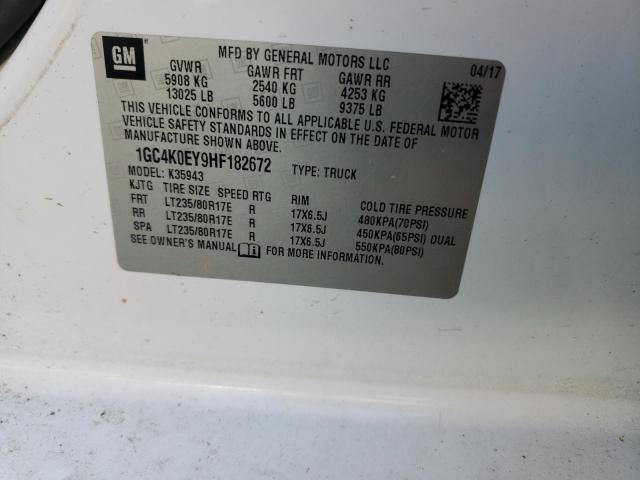 Photo 10 from auction – 2017 CHEVROLET SILVERADO with VIN 1GC4K0EY9HF182672