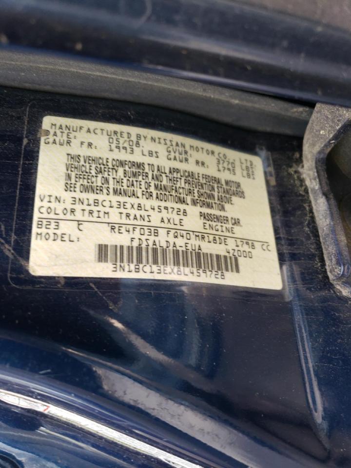 Photo 10 from auction – 2008 NISSAN VERSA S with VIN 3N1BC13EX8L459728