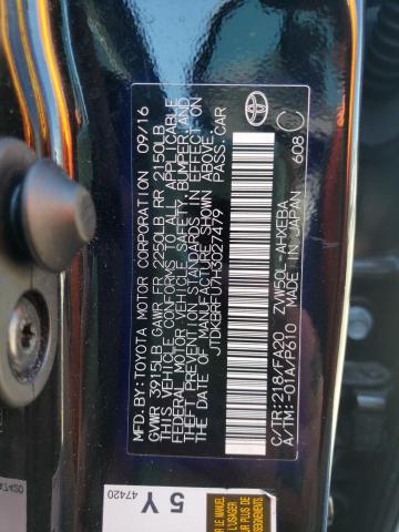 Photo 10 from auction – 2017 TOYOTA PRIUS with VIN JTDKBRFU7H3027479