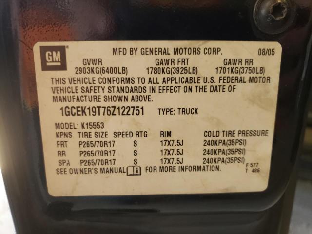 Photo 10 from auction – 2006 CHEVROLET SILVERADO with VIN 1GCEK19T76Z122751