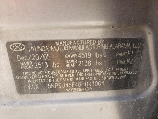 Photo 10 from auction – 2006 HYUNDAI SONATA GLS with VIN 5NPEU46F46H093064
