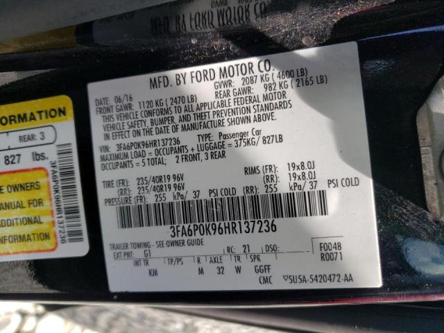 Photo 10 from auction – 2017 FORD FUSION TIT with VIN 3FA6P0K96HR137236