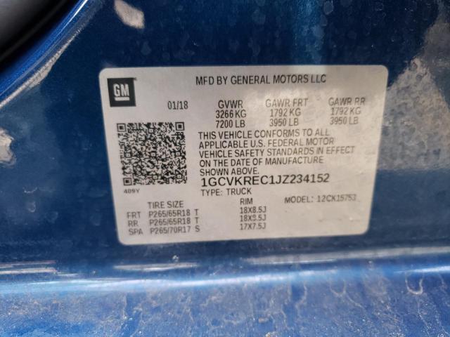 Photo 10 from auction – 2018 CHEVROLET SILVERADO with VIN 1GCVKREC1JZ234152
