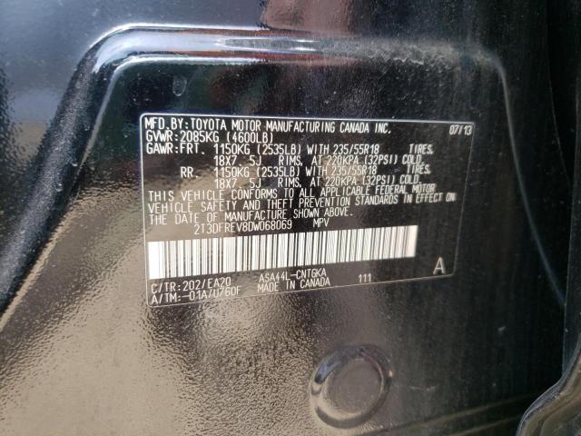 Photo 10 from auction – 2013 TOYOTA RAV4 LIMIT with VIN 2T3DFREV8DW068069