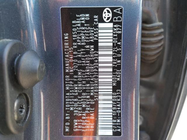 Photo 10 from auction – 2015 TOYOTA COROLLA L with VIN 5YFBURHE2FP304382
