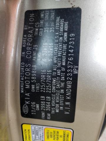 Photo 10 from auction – 2007 KIA SEDONA EX with VIN KNDMB233376147319