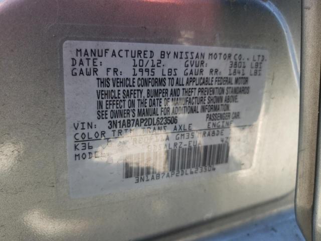 Photo 10 from auction – 2013 NISSAN SENTRA S with VIN 3N1AB7AP2DL623506