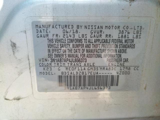 Photo 10 from auction – 2018 NISSAN SENTRA S with VIN 3N1AB7AP4JL656373