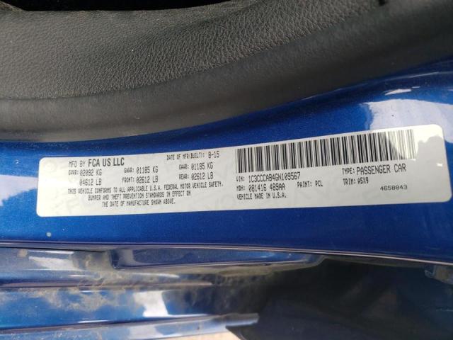 Photo 10 from auction – 2016 CHRYSLER 200 LIMITE with VIN 1C3CCCAB4GN109567