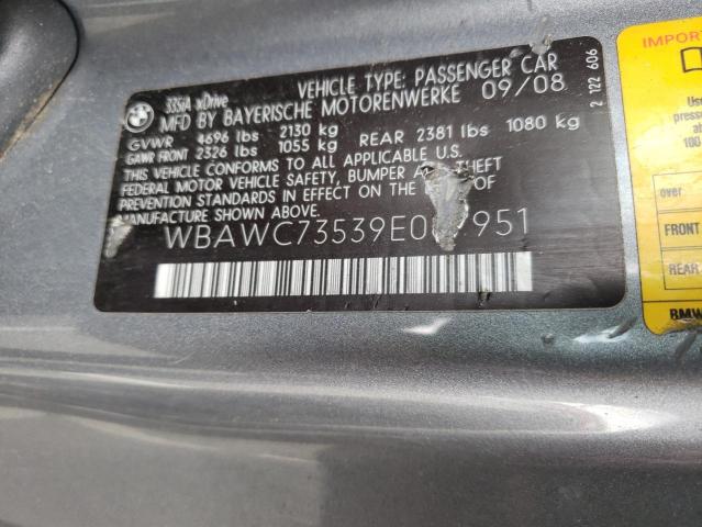 Photo 10 from auction – 2009 BMW 335 XI with VIN WBAWC73539E067951