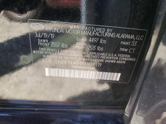 Photo 10 from auction – 2019 HYUNDAI SONATA LIM with VIN 5NPE34AF4KH814519