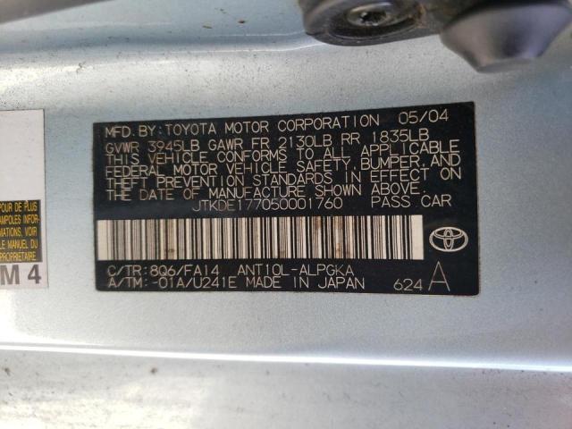 Photo 10 from auction – 2005 TOYOTA SCION TC with VIN JTKDE177050001760